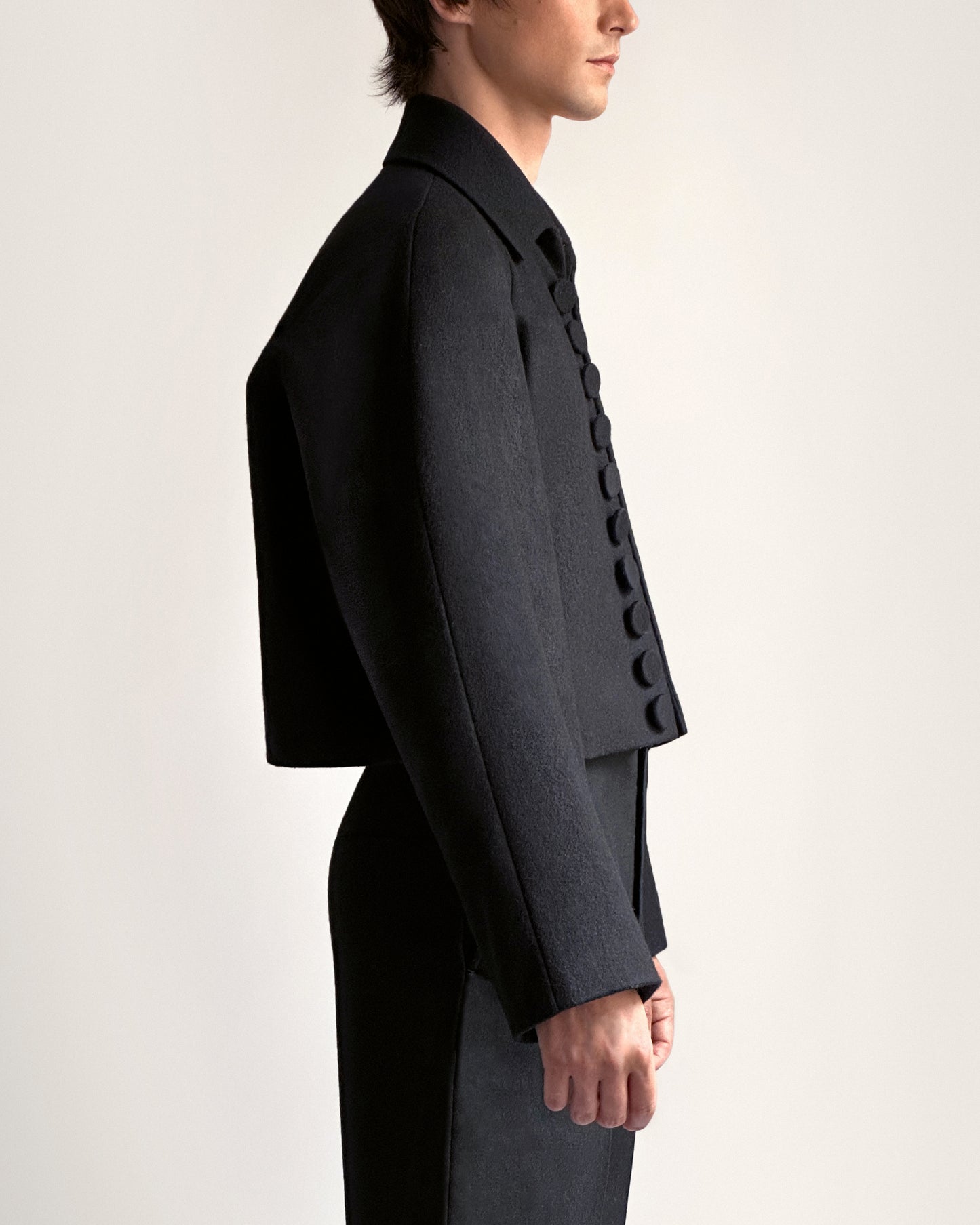 Manteau Court à Rivière de Boutons